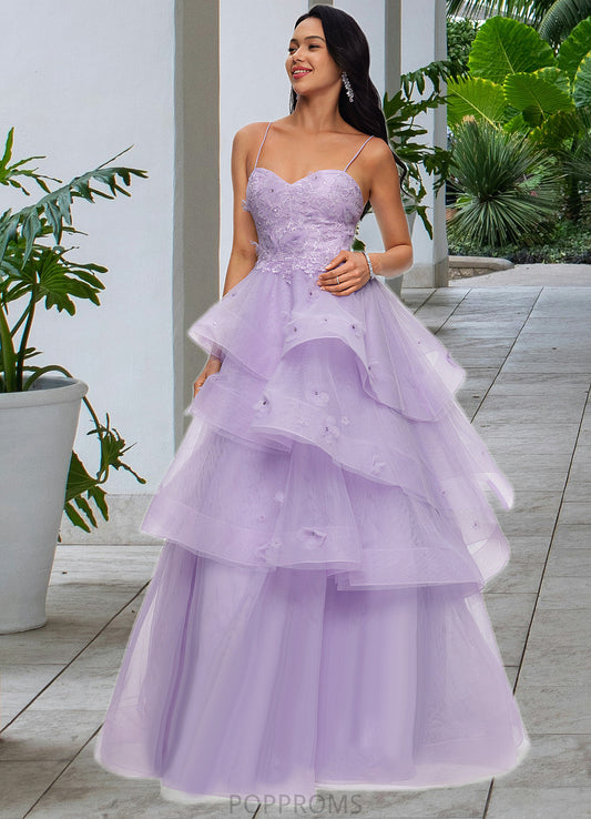 Cheryl Ball-Gown/Princess Sweetheart Floor-Length Tulle Prom Dresses With Beading Sequins PP6P0022204
