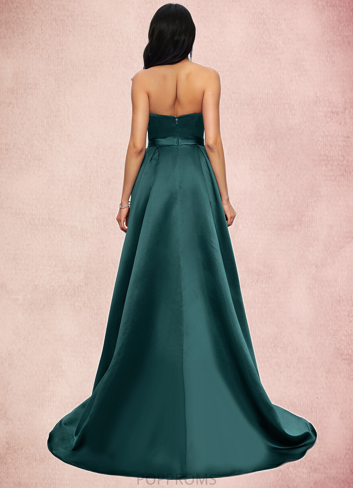 Liana Ball-Gown/Princess Sweep Train Satin Prom Dresses PP6P0022207