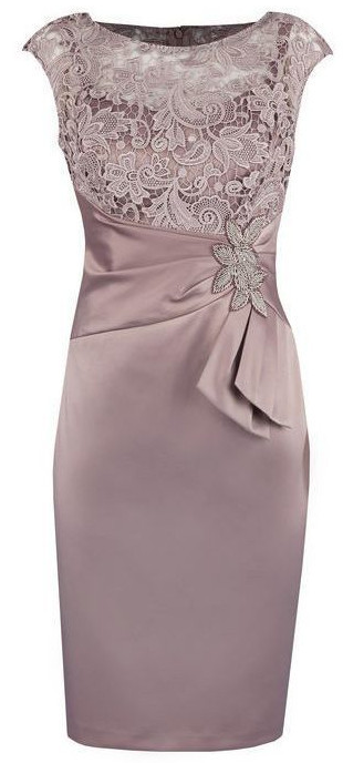 Sheath Grey Bateau Cap Sleeves Mother Of The Bride With Dayana Homecoming Dresses Lace Appliques XXA820